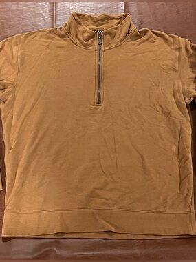 Stance Shelter 1/4 Zip Pullover Butter Blend Tobacco Brown - Size Large